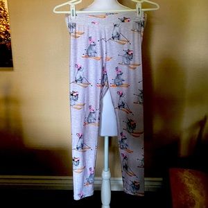 Justice girls 12 bunny on skis leggings